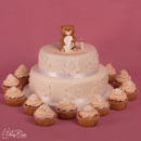 Witte taart voor baby shower